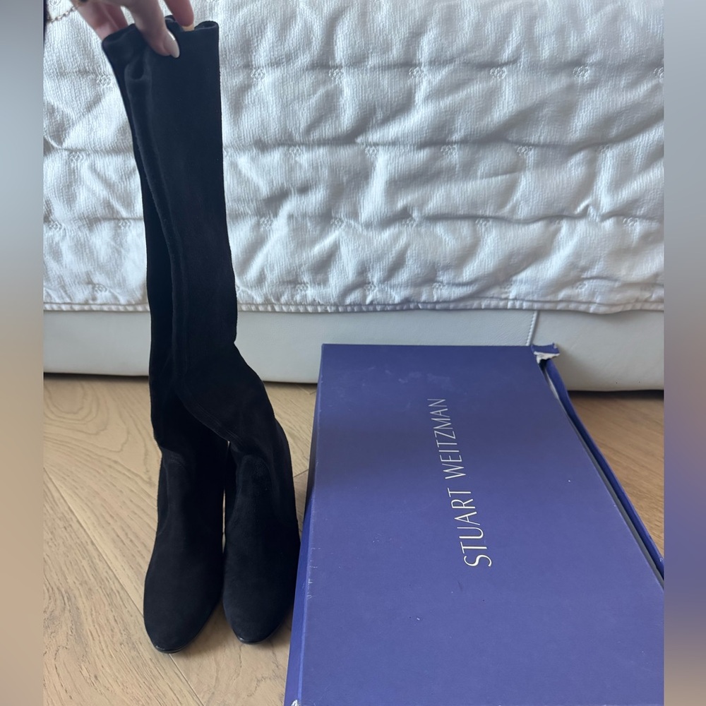 Stuart Weitzman Black Heeled Boots